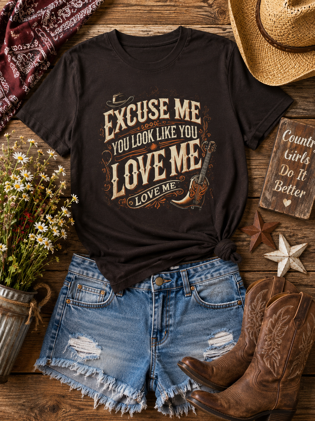 T-Shirt — "Excuse Me, You Look Like You Love Me" Vintage Graphic Tee