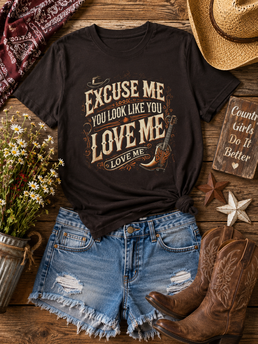 T-Shirt — "Excuse Me, You Look Like You Love Me" Vintage Graphic Tee