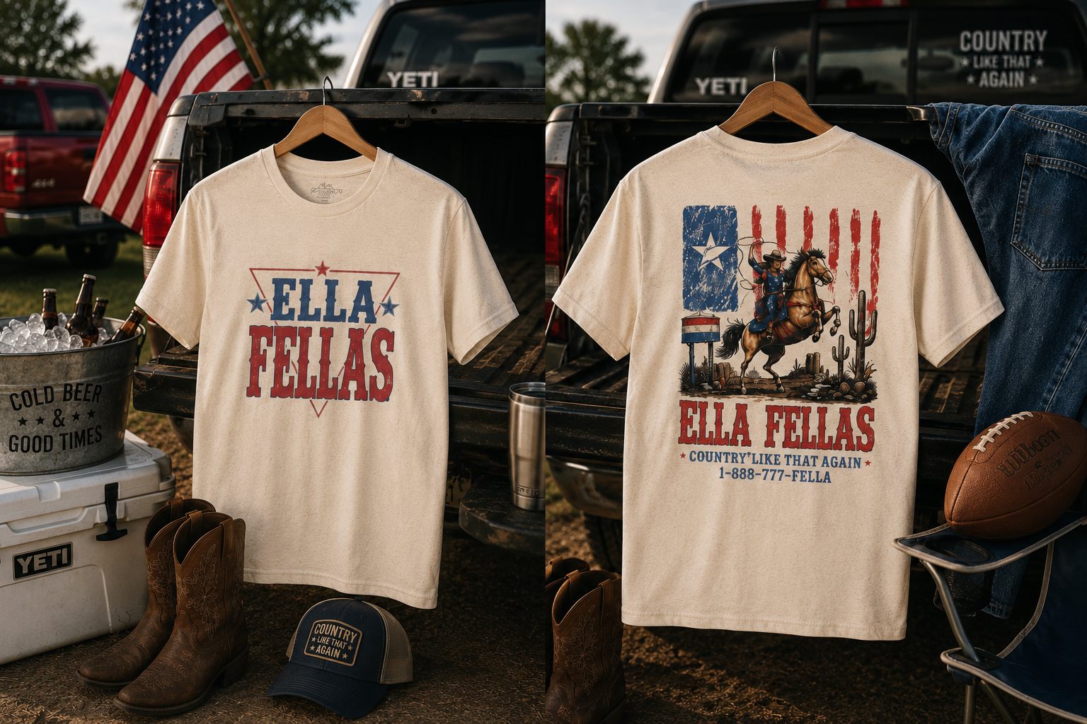 Ella Fellas Graphic Tee — Patriotic Retro Men's T-Shirt