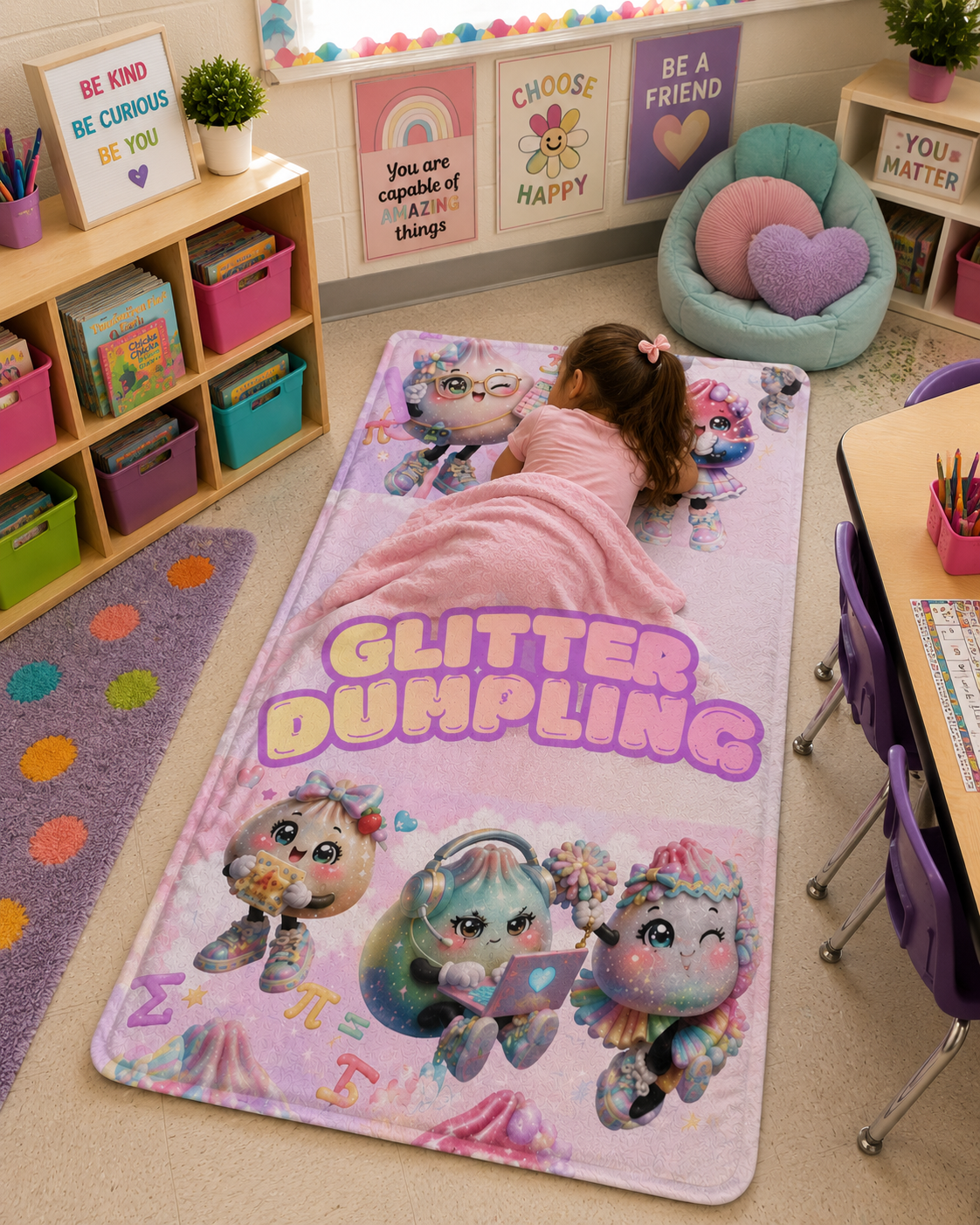 Dumpling Pillow Rainbow Colors — Personalized Custom Shaped Cute Decorative Pillow - Your choice of color