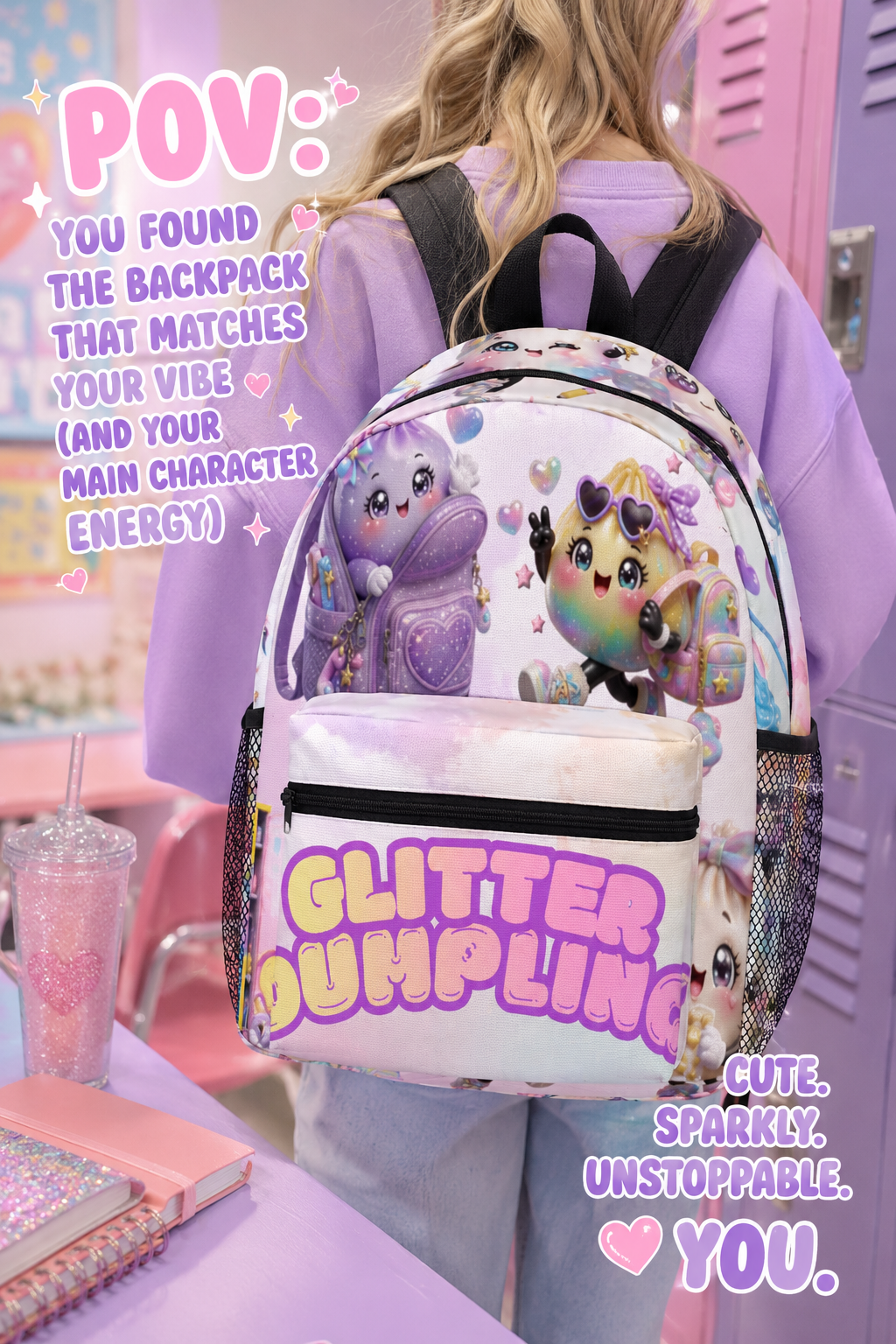 Cute Kids Backpack, Personalized School Backpack, Girls Kawaii Backpack, Back to School Bag, Preschool Kindergarten Backpack