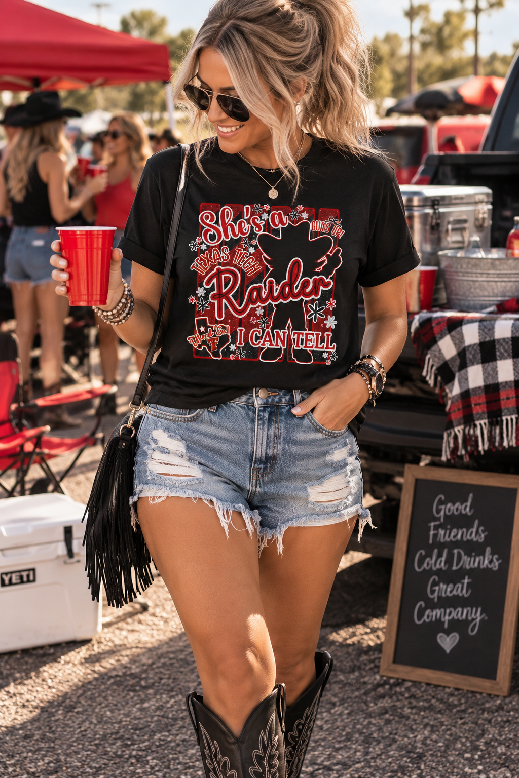 She's a Raider I Can Tell Graphic Tee — College Gameday Women's Shirt - REGULAR FIT