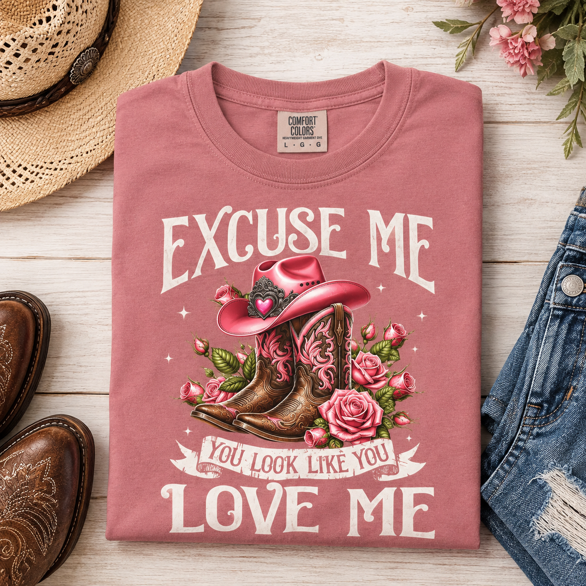 Excuse Me, Country Music Tee, Western Graphic T-Shirt, Cowgirl Concert Shirt, Country Concert Outfit, Rodeo Tee