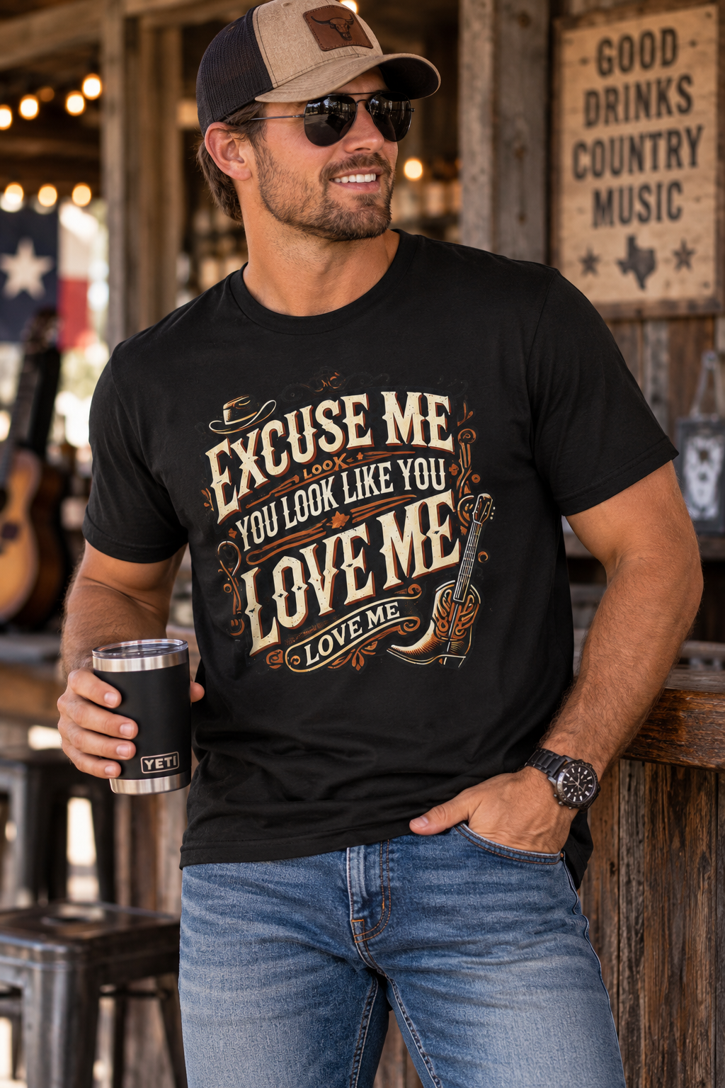 Excuse Me But I Think You Love Me Graphic Tee