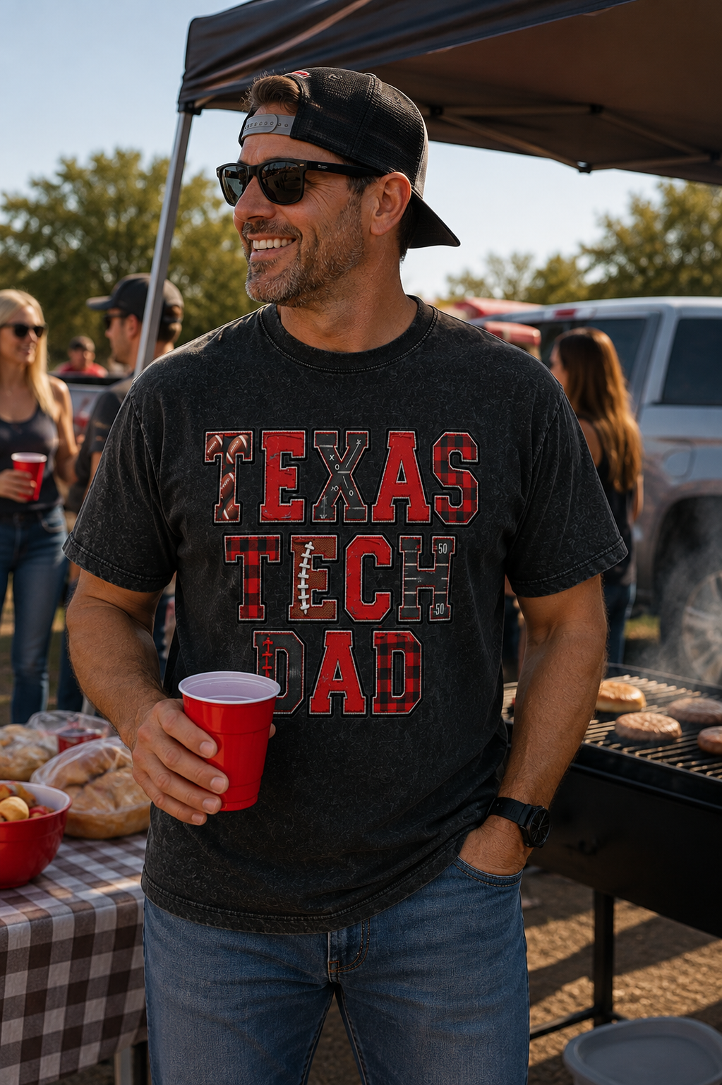Texas Tech Dad Shirt, Red Raiders Dad Game Day Tee, Texas Tech Football Shirt, College Football Dad Gift, Lubbock Game Day Tee