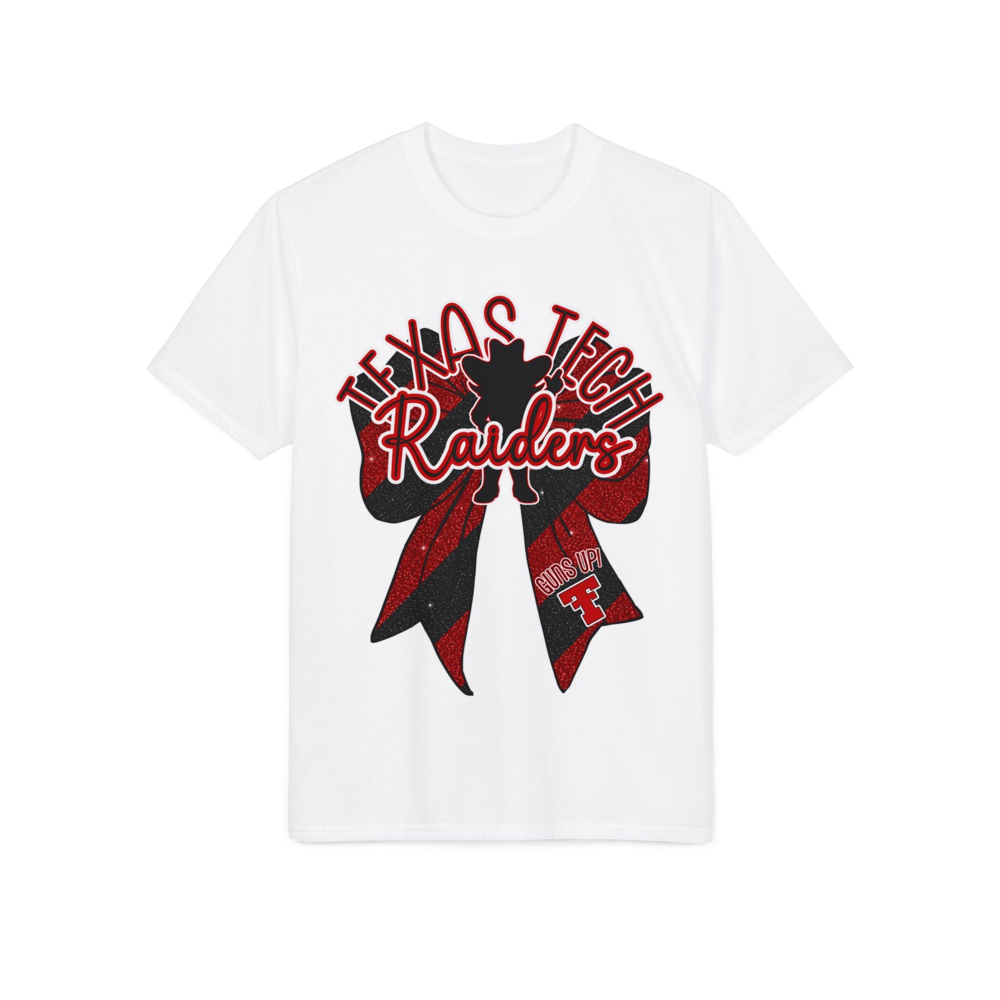 Texas Tech Red Raiders Ribbon T-Shirt — Red & Black Spirit Tee - Football t-shirt - Lady Raiders