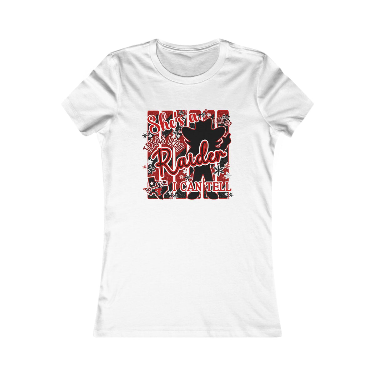 She's a Raider I Can Tell - College Gameday Football Fan T-Shirt, Lubbock TX - Women's FITTED Tee