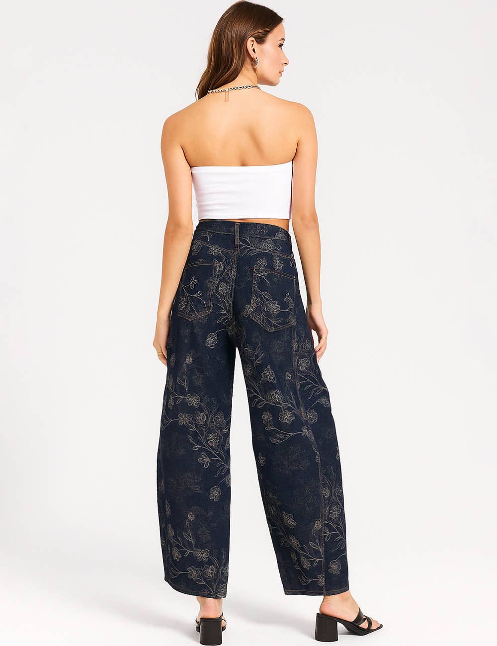 Petal Push Barrel Leg Denim Jeans