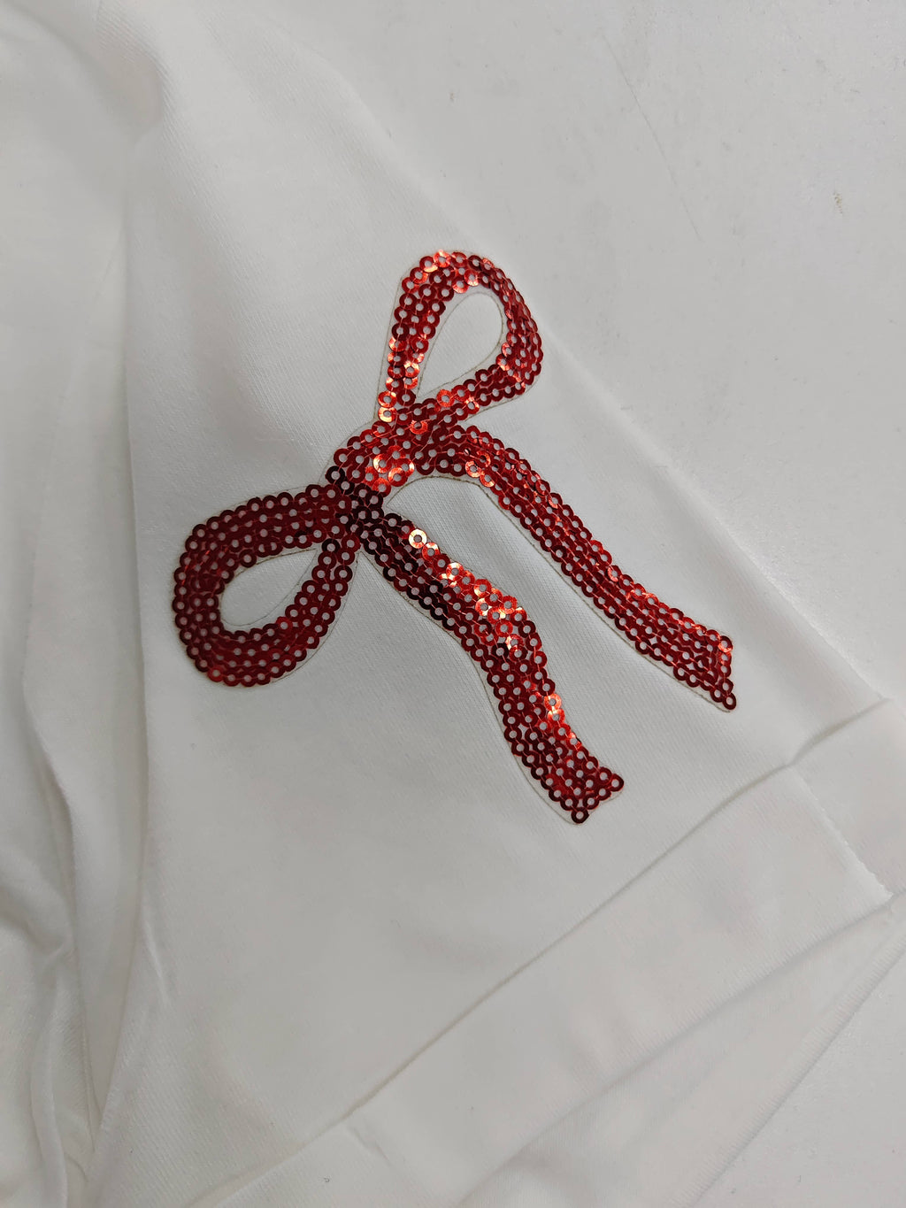 Game Day Sequin Rugby Bow Print Tee