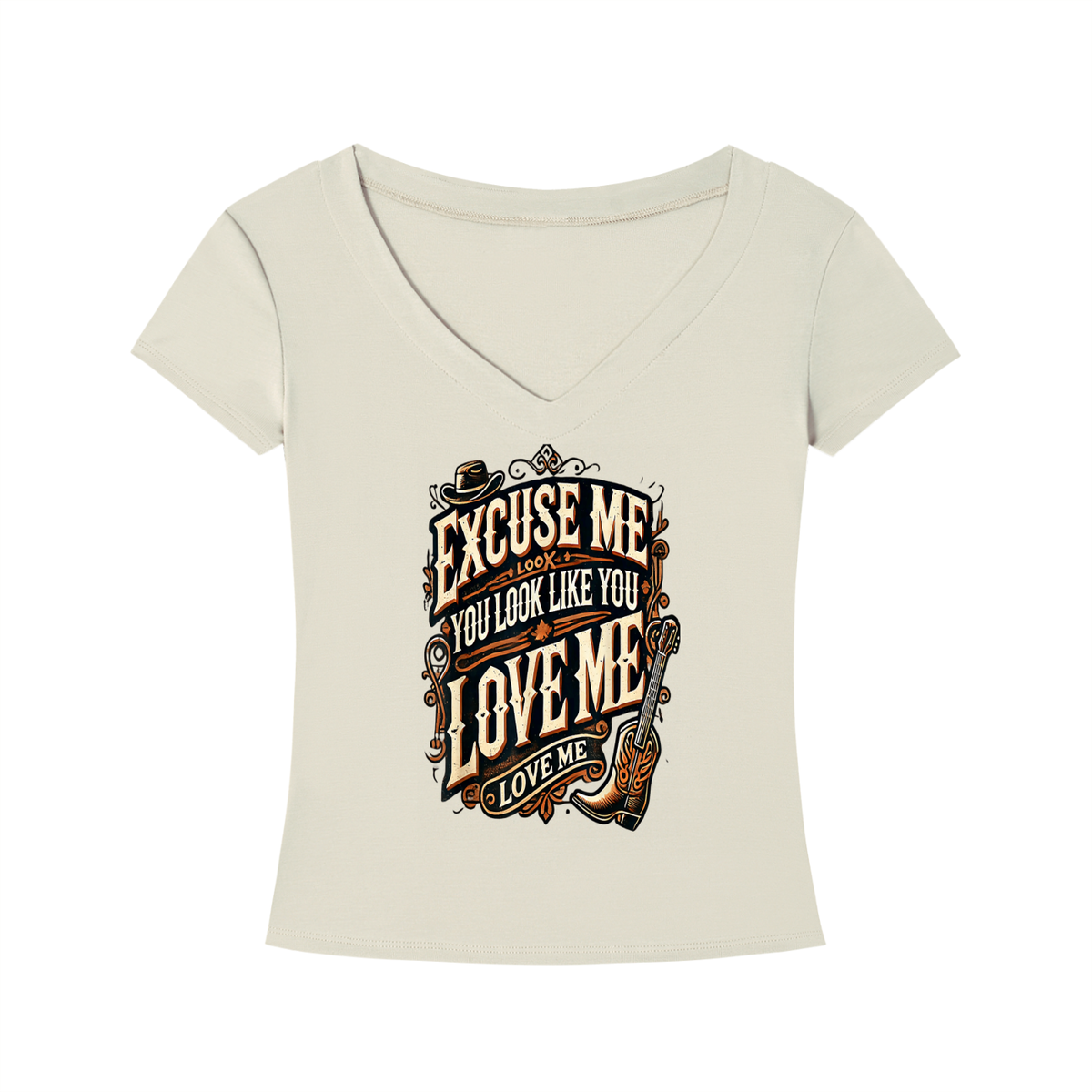 cowgirl,country,fitted,vneck,western,rodeo,excuseme