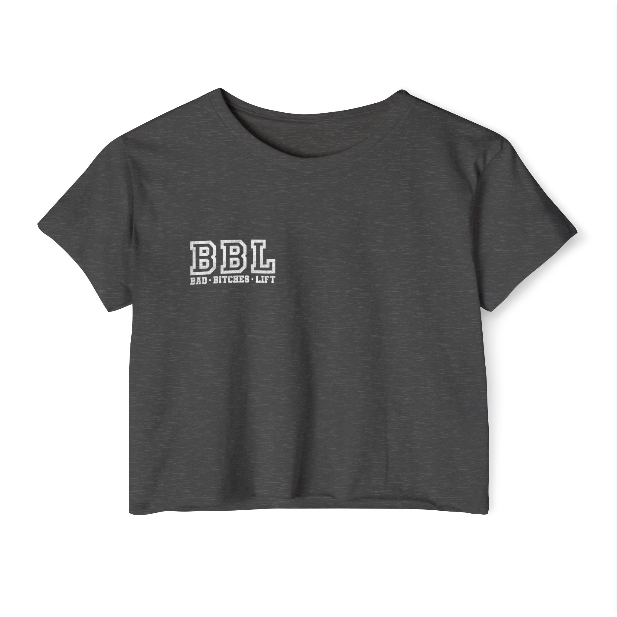 Crop Top — "Exercising Just Enough to F*ck & Fight" Retro Script Festival Tee