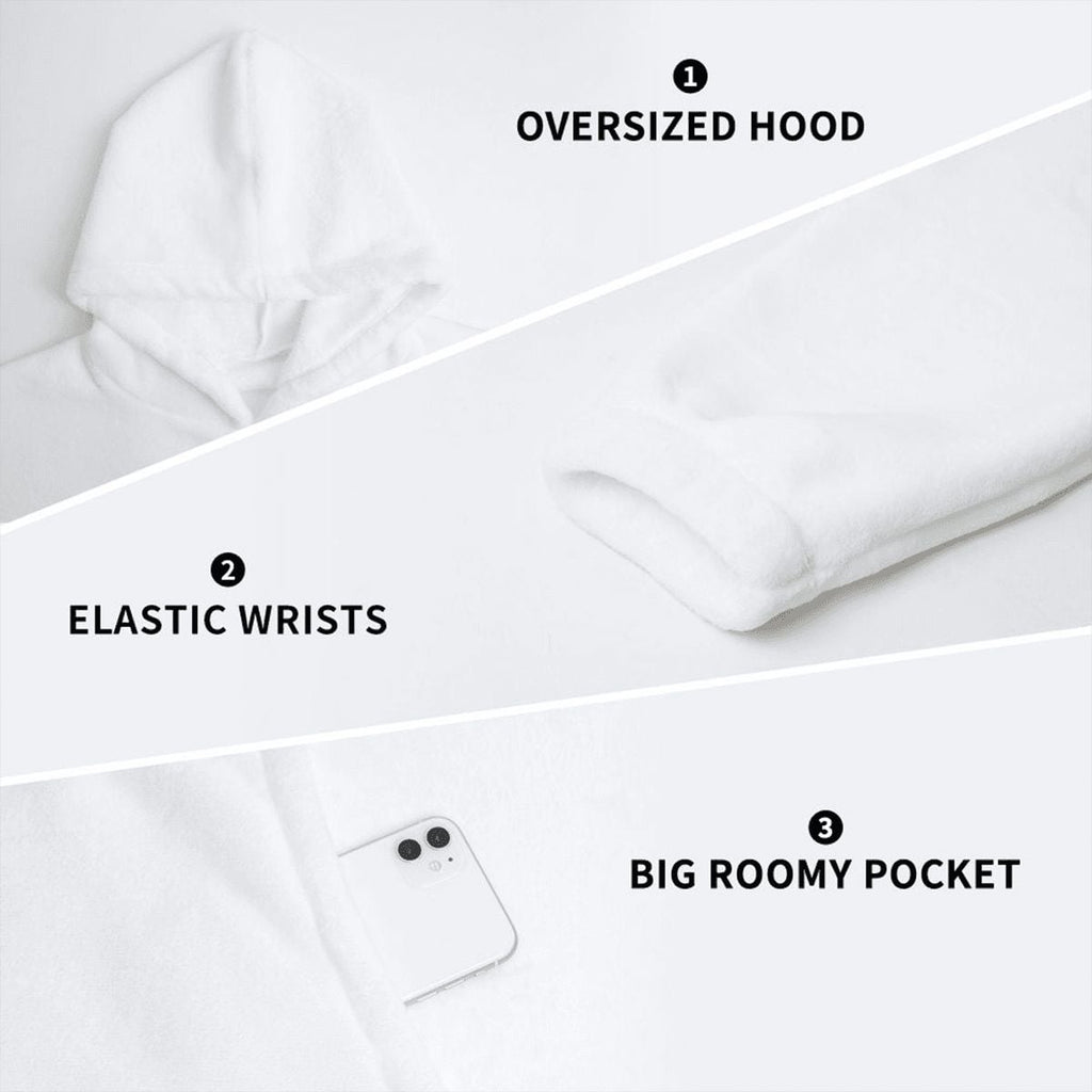 Customized Oversize Child Hooded Blanket - Bold Gold Design