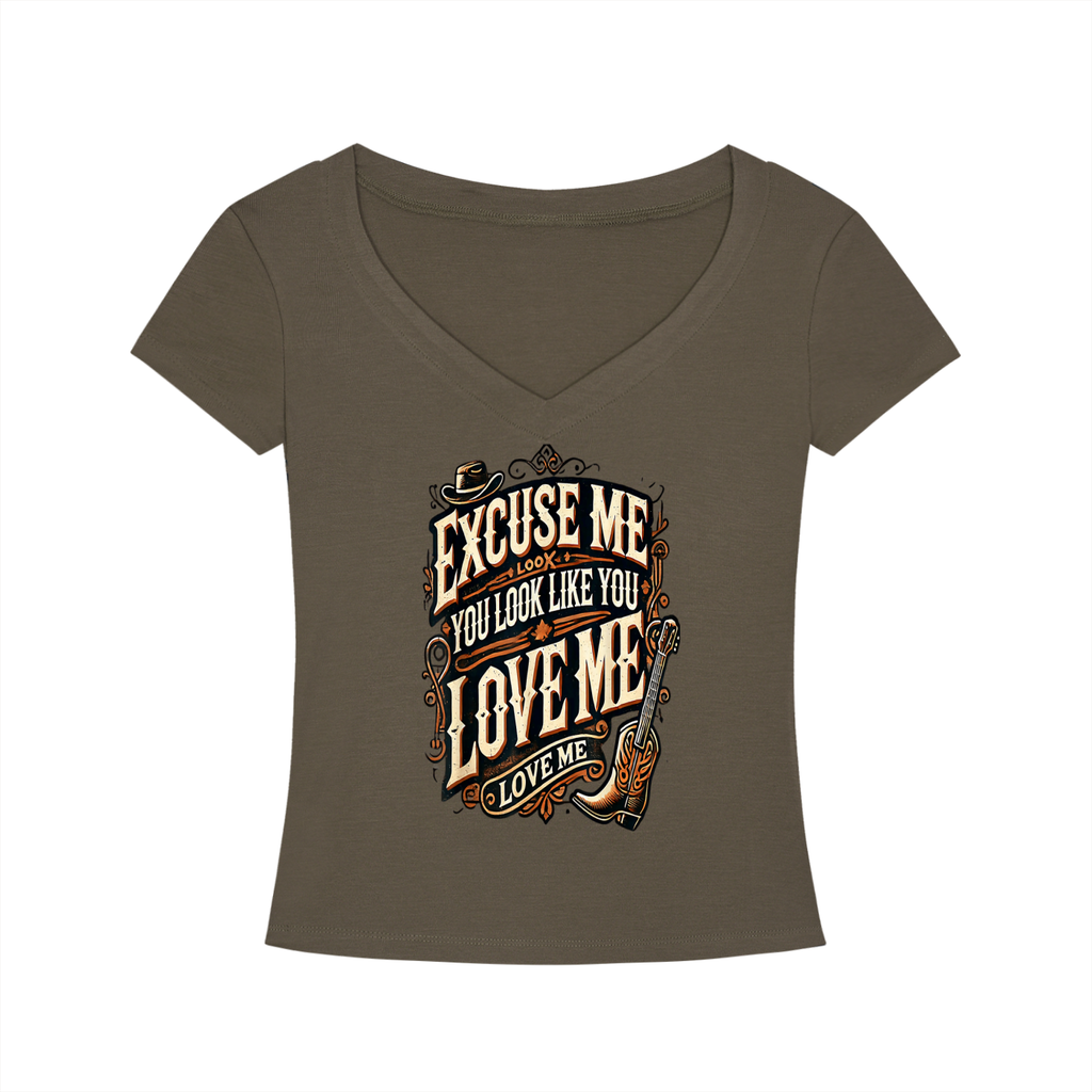cowgirl,country,fitted,vneck,western,rodeo,excuseme