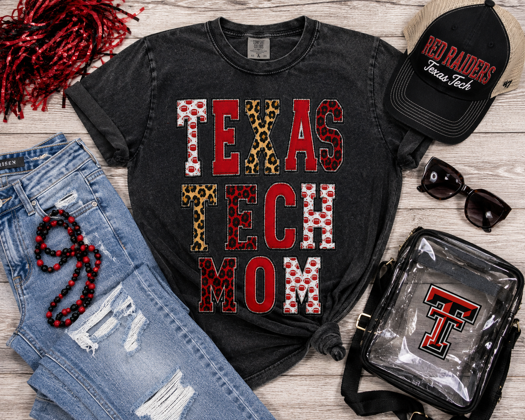 Texas Tech Mom Shirt, Red Raiders Mom Game Day Tee, Texas Tech Football Shirt, College Football Mom Tee, Lubbock Game Day Shirt