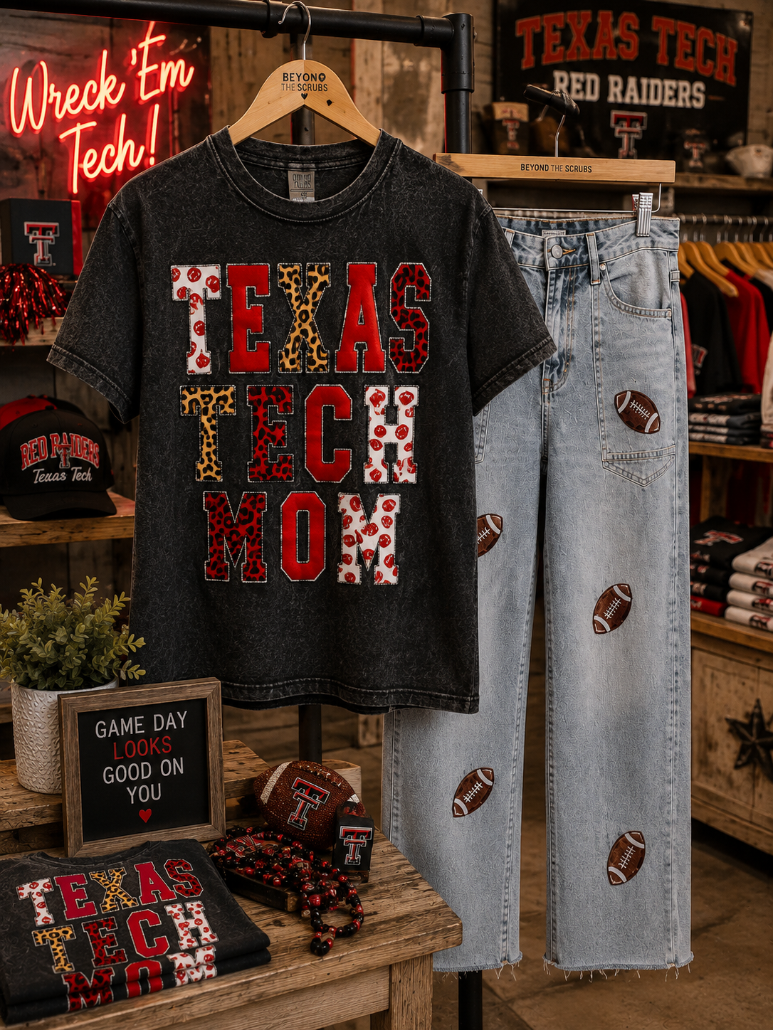 Texas Tech Mom Shirt, Red Raiders Mom Game Day Tee, Texas Tech Football Shirt, College Football Mom Tee, Lubbock Game Day Shirt