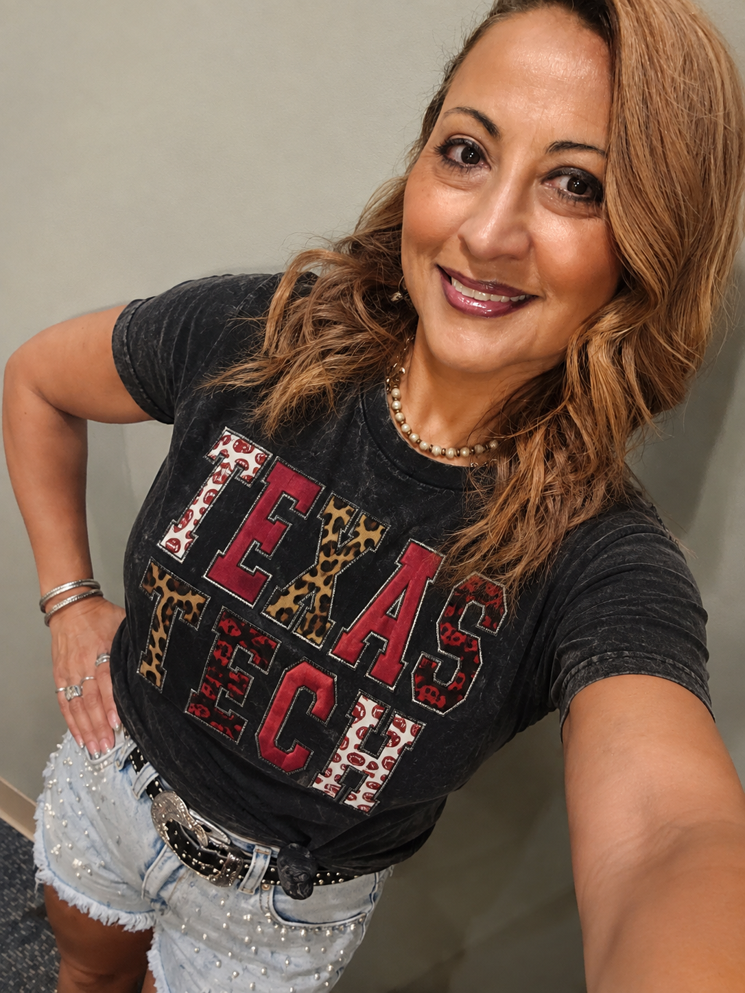 Leopard Print Game Day Shirt, Red Raiders Leopard Print Football Shirt, Vintage Washed Graphic Shirt