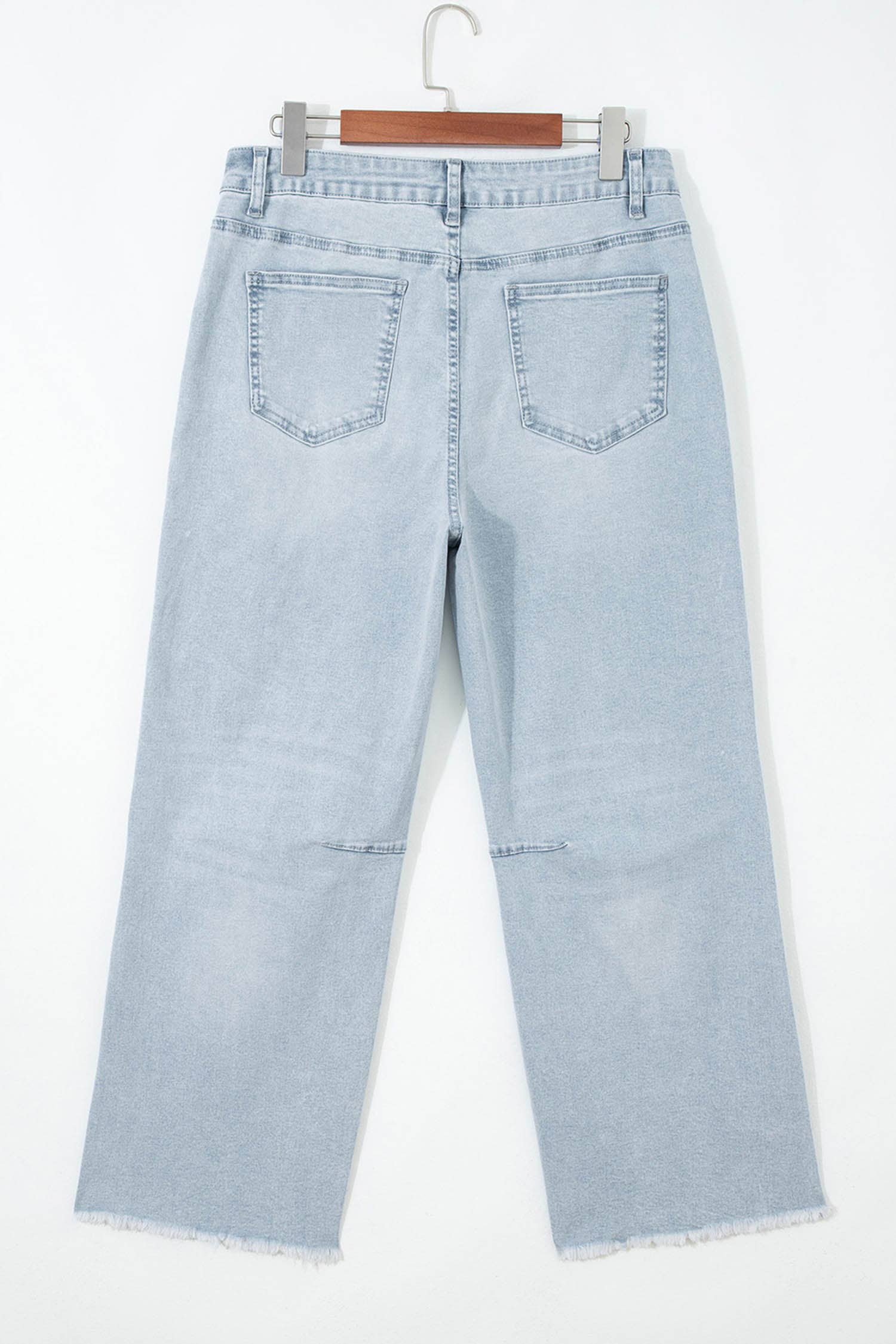 Game Day Sequin Bow Football Patches Raw Cut Jeans