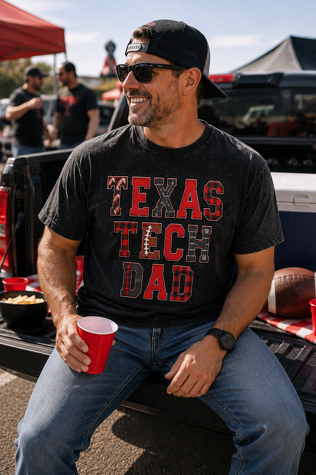 Texas Tech Dad Shirt, Red Raiders Dad Game Day Tee, Texas Tech Football Shirt, College Football Dad Gift, Lubbock Game Day Tee