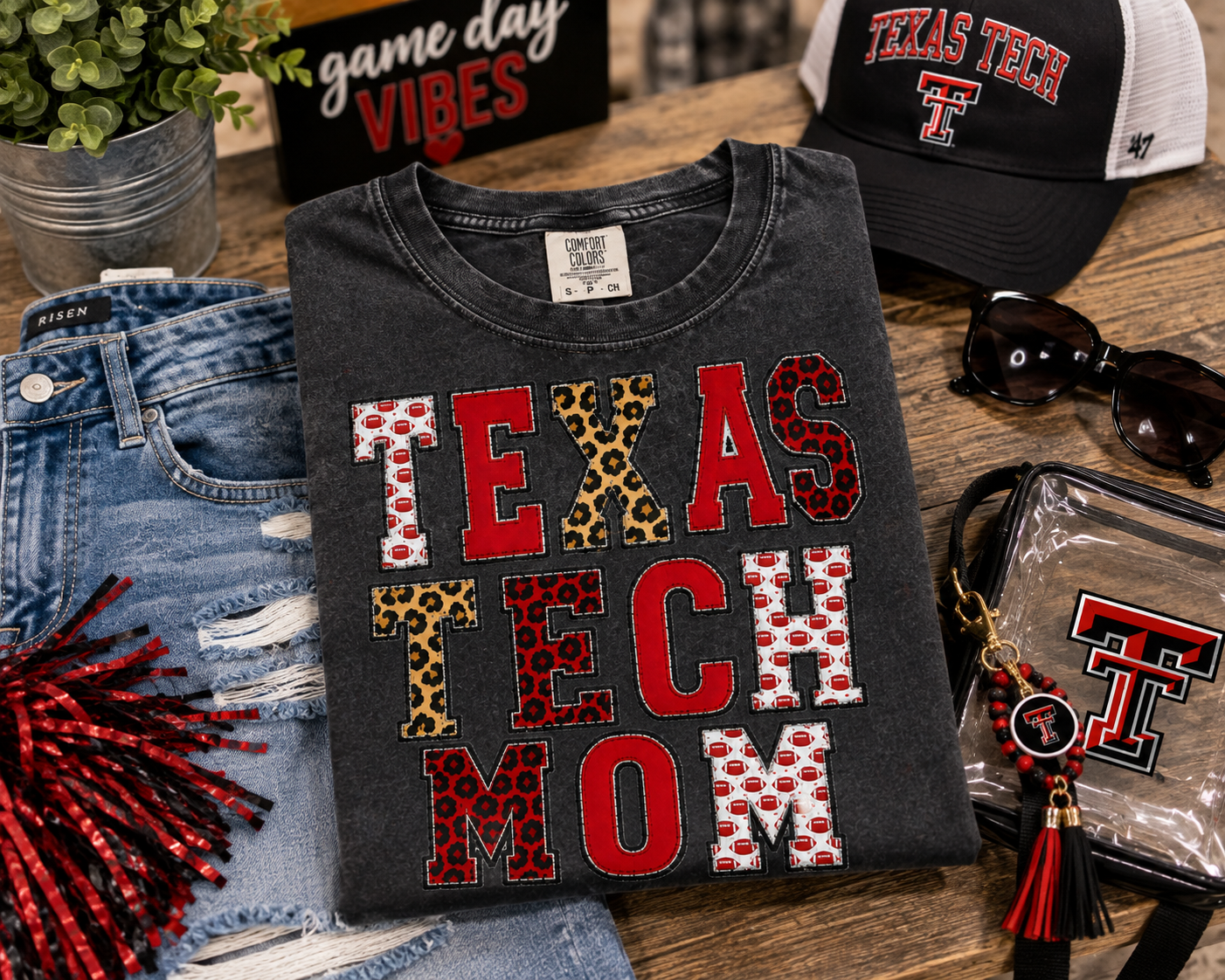 Texas Tech Mom Shirt, Red Raiders Mom Game Day Tee, Texas Tech Football Shirt, College Football Mom Tee, Lubbock Game Day Shirt