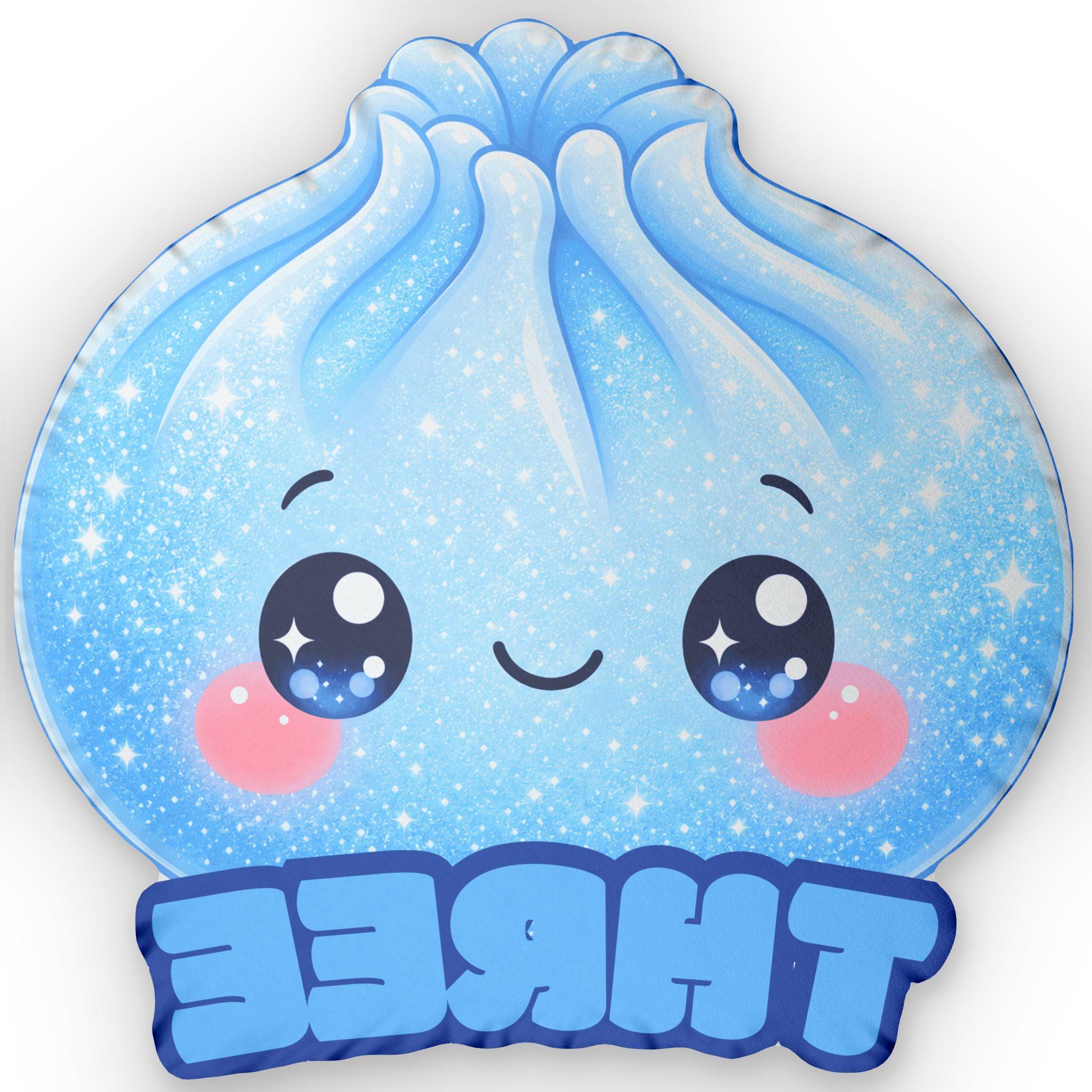 Personalized Blue Dumpling Squishy Pillow – Soft, Squishy, Double-Sided Design