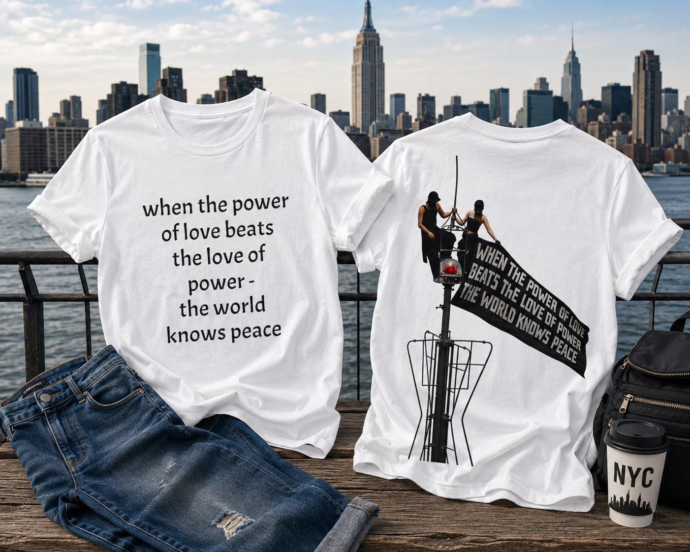 Love Beats Power, World Knows Peace – Peaceful Resistance Graphic Tee