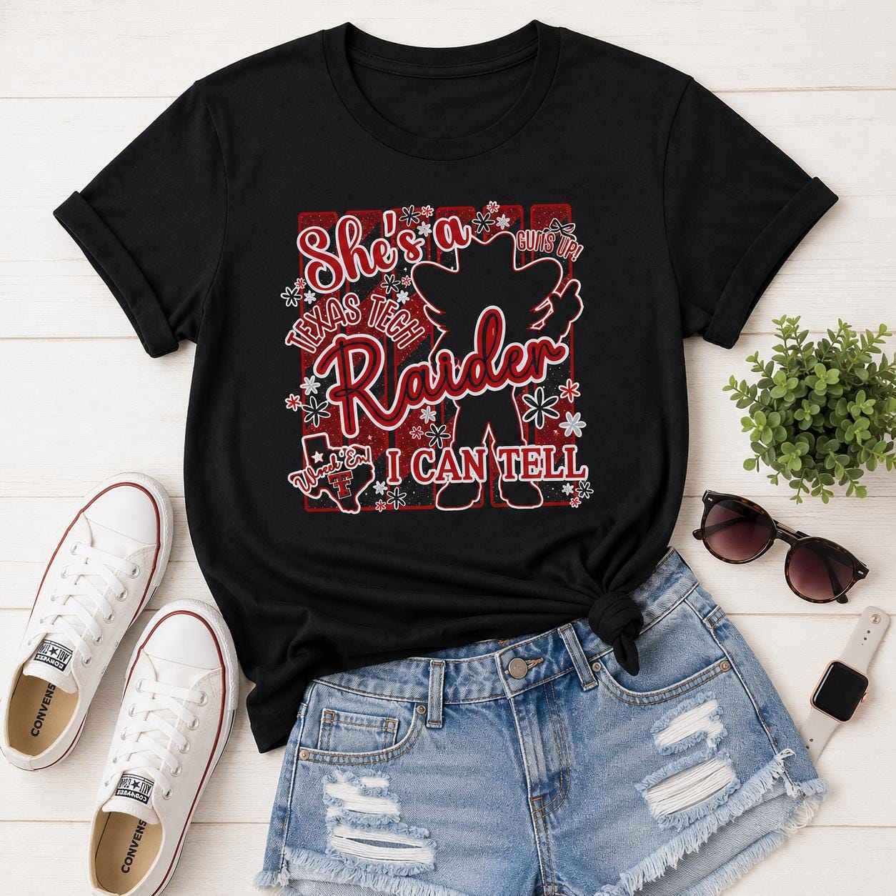 Lady Raider Tee — "She's a Raider, I Can Tell" Women's Fitted Shirt