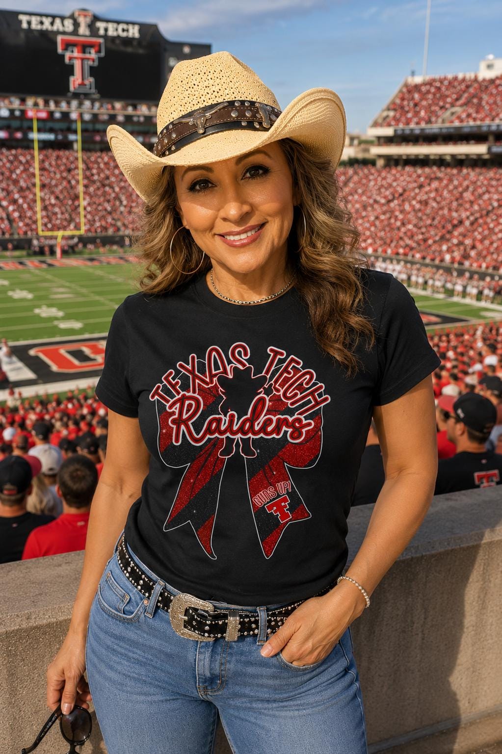 Texas Tech Red Raiders Ribbon T-Shirt — Red & Black Spirit Tee