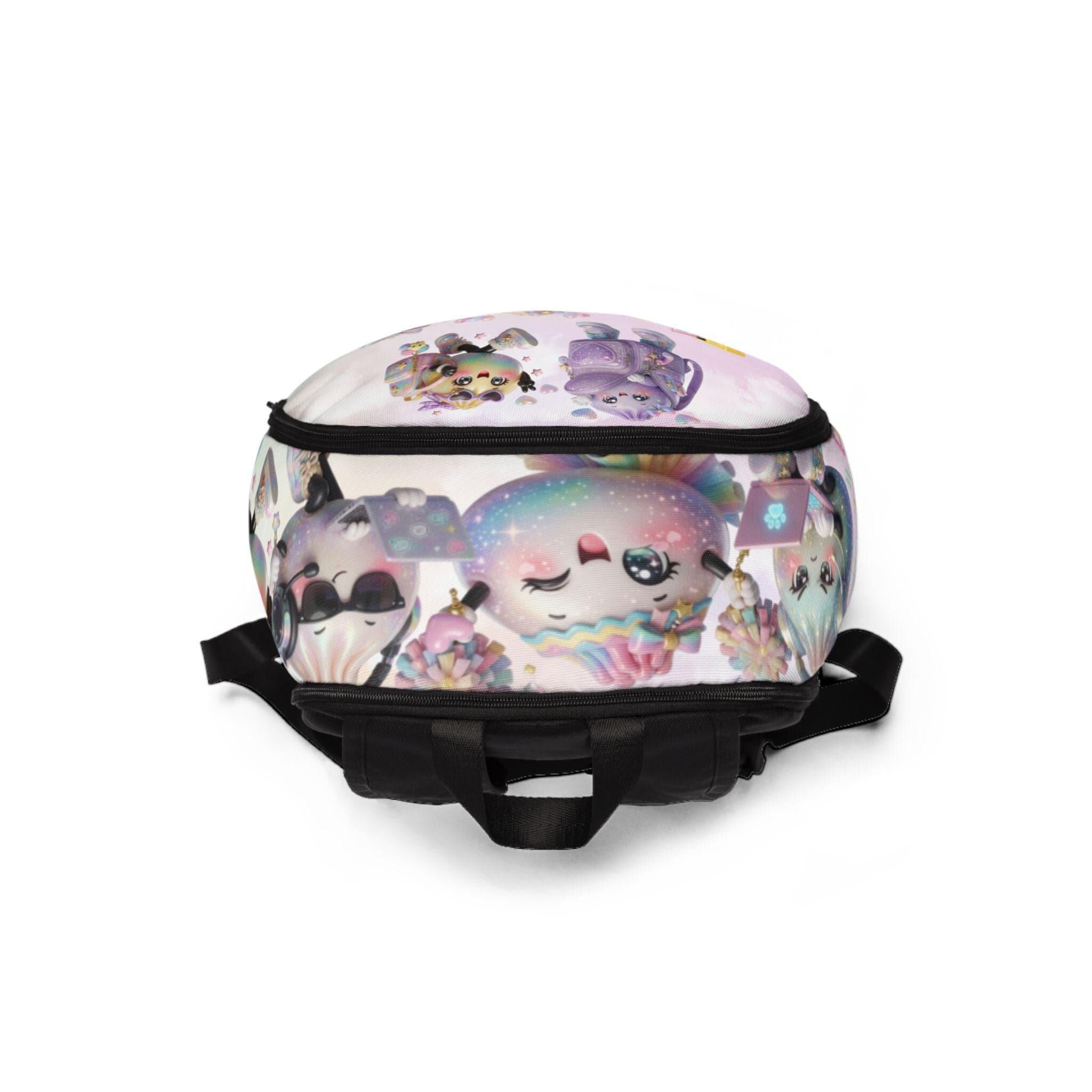 Glitter Dumpling Backpack — Pastel Cute Character School Bag