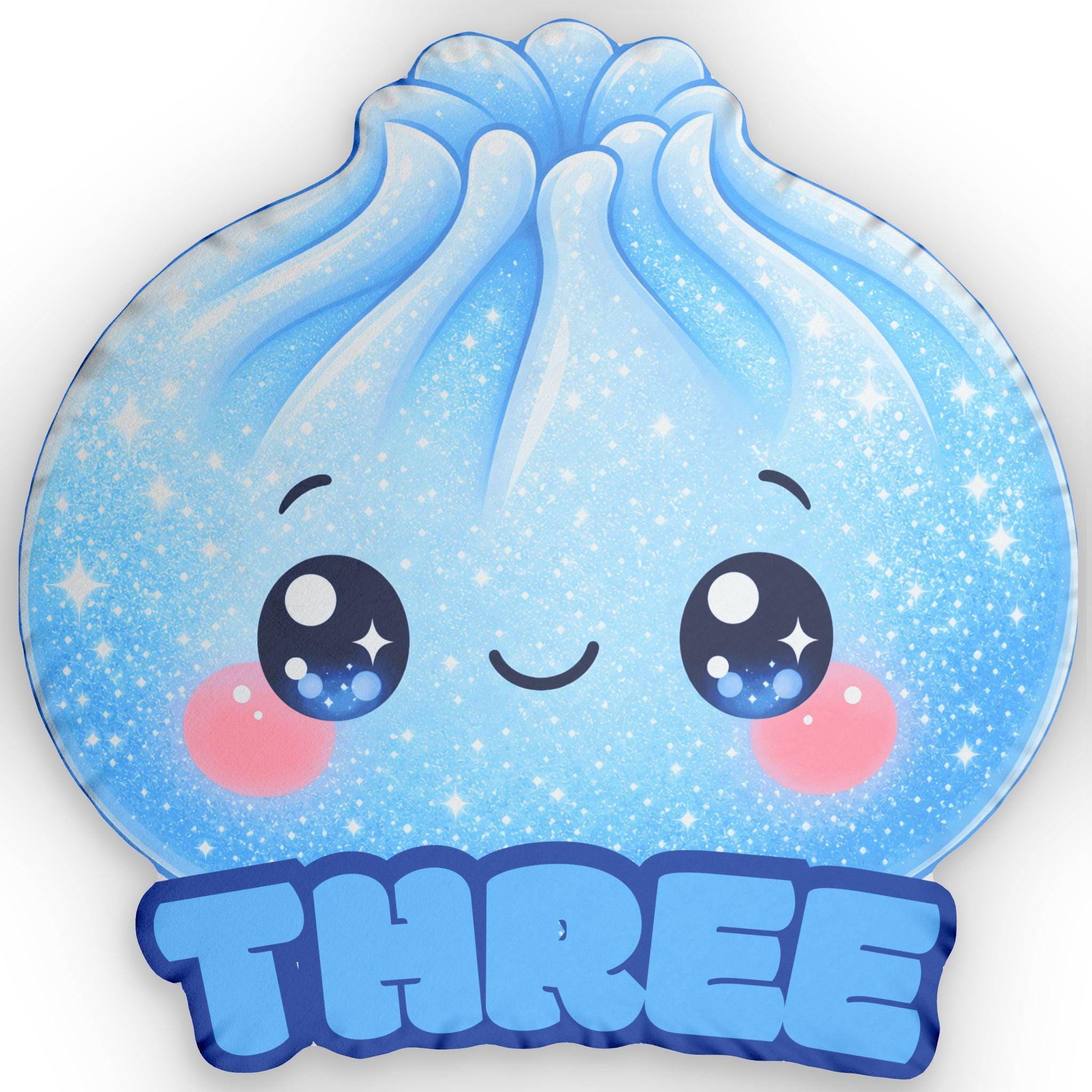 Personalized Blue Dumpling Squishy Pillow – Soft, Squishy, Double-Sided Design