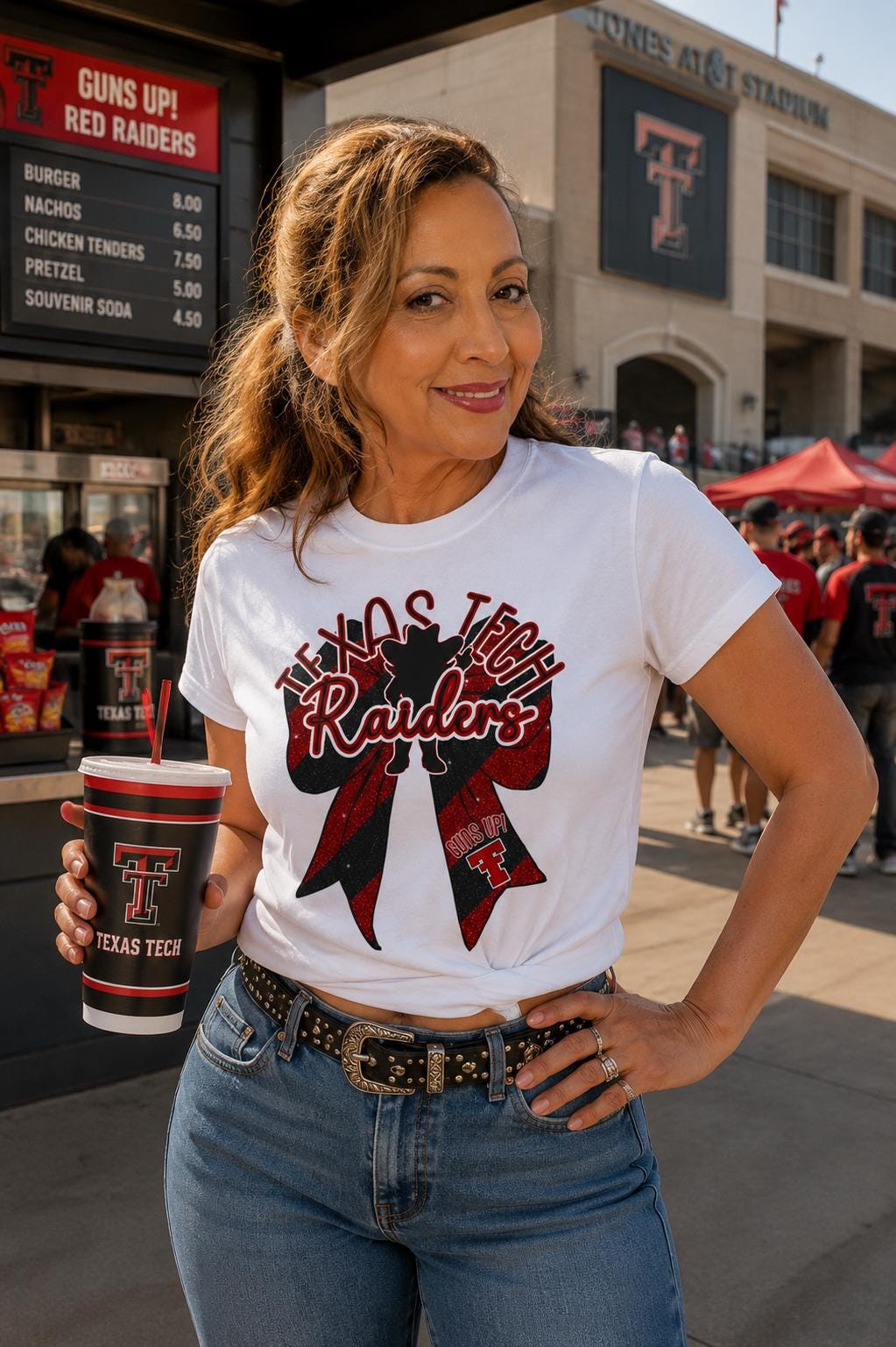 Texas Tech Red Raiders Ribbon T-Shirt — Red & Black Spirit Tee