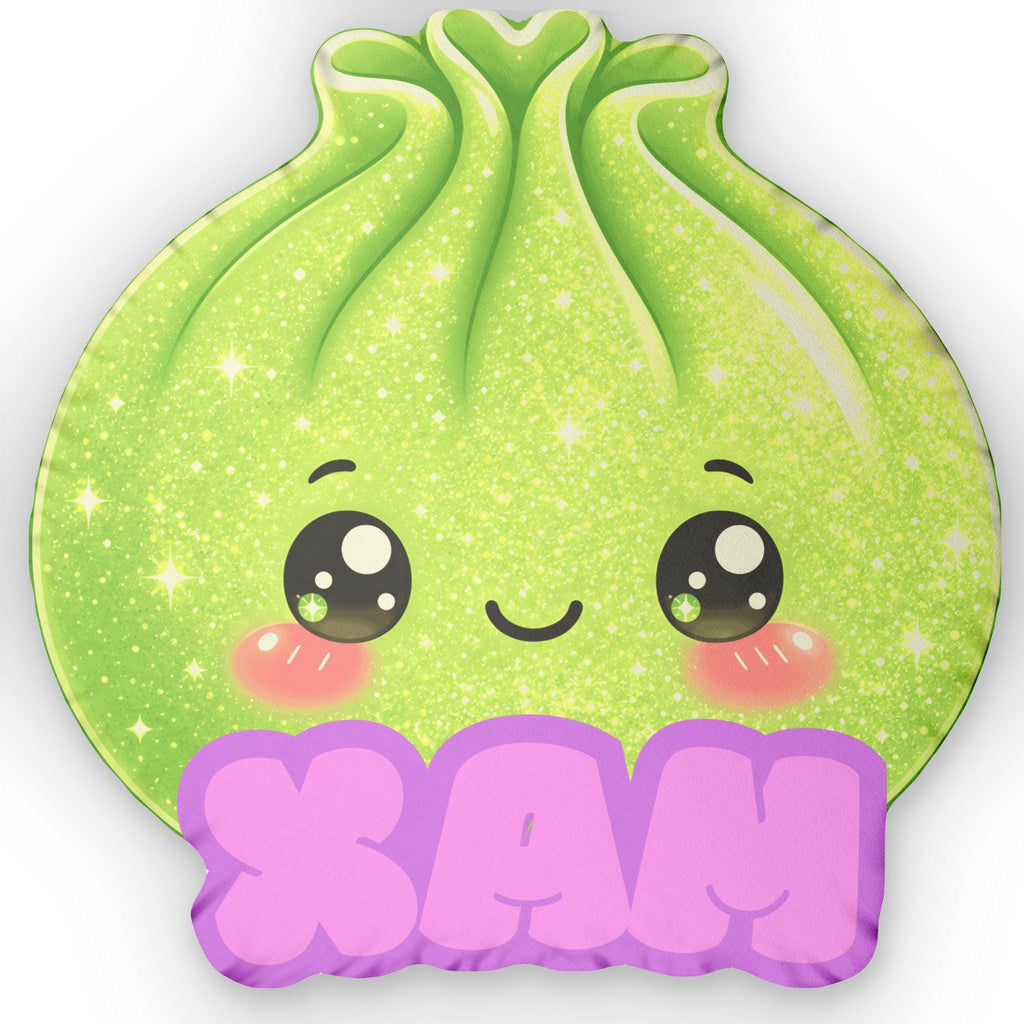 Sparkling Dumpling Custom Name Pillow — Personalized Shaped Throw Pillow