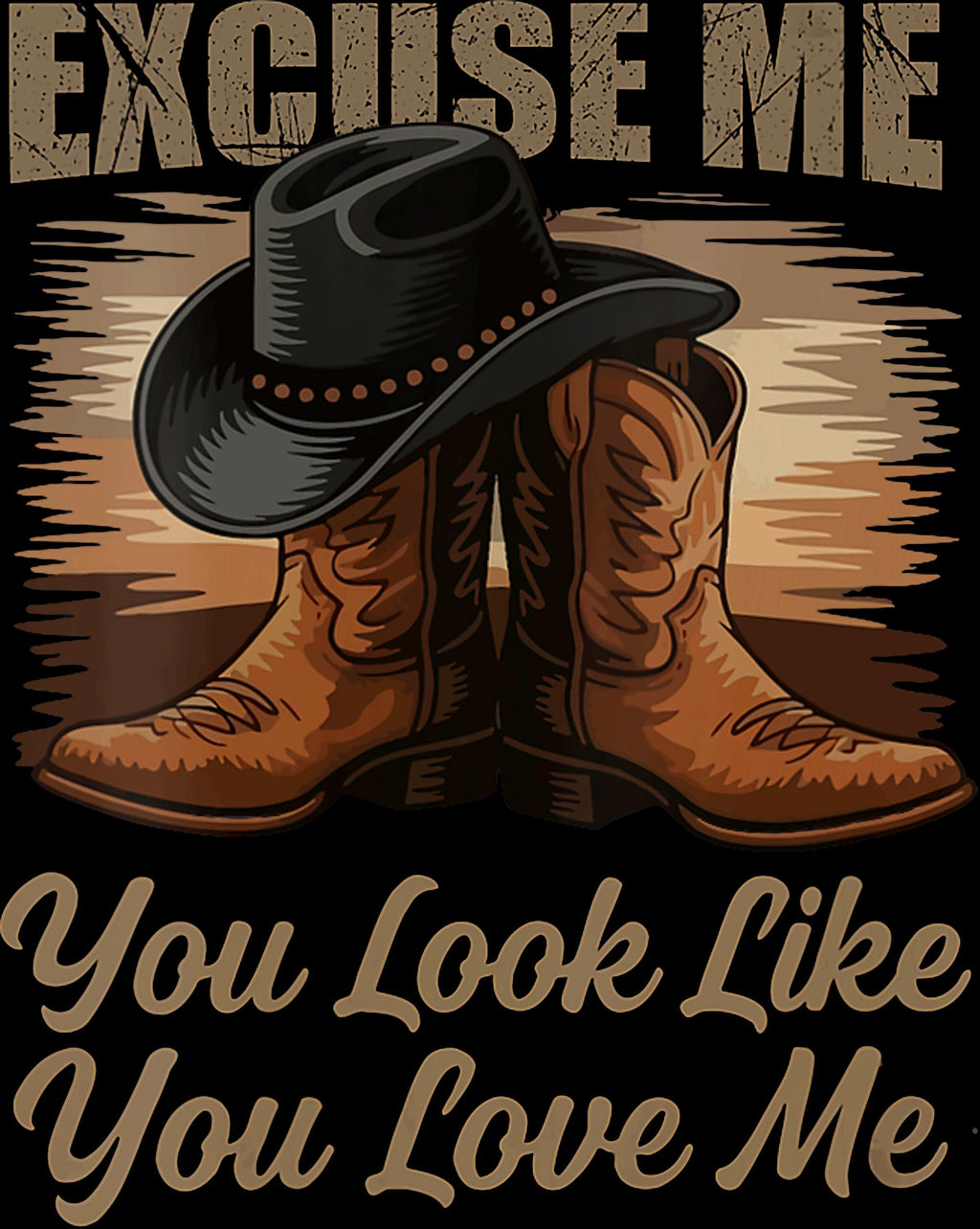 Excuse Me....Graphic Tee – Vintage Western Style T-Shirt
