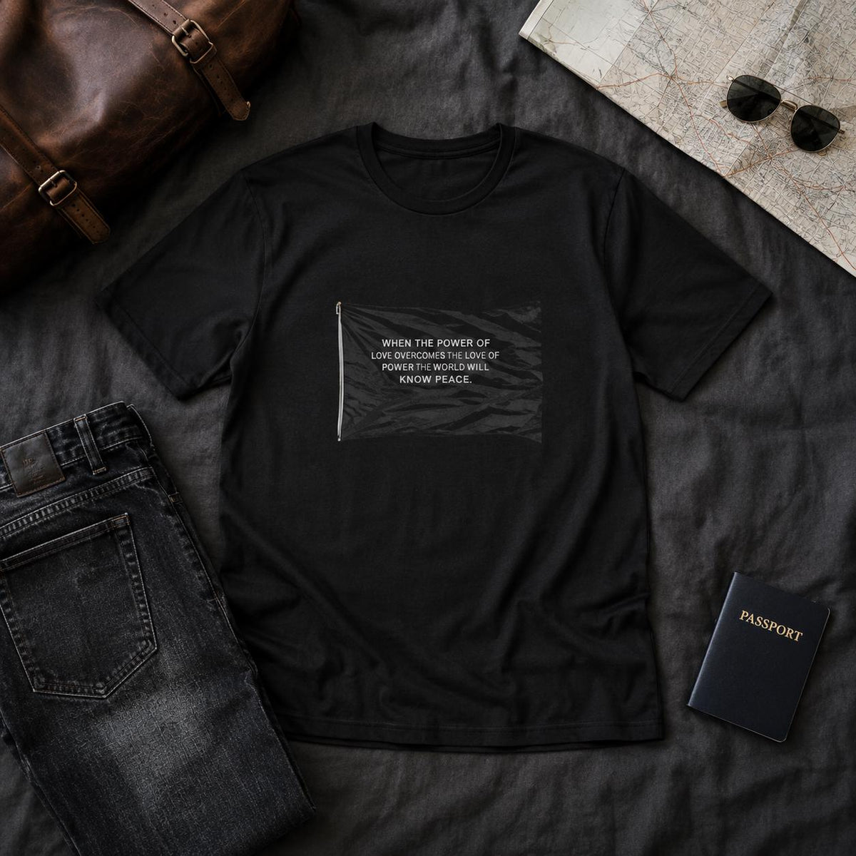 T-Shirt — "When the Power of Love Beats the Love of Power" Graphic Tee